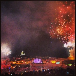 Bastille Day fireworks in Marseille