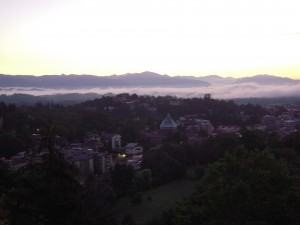 The early morning fog retreating from Varese