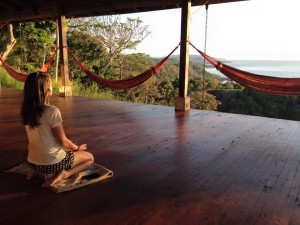 Meditation on the Anamaya yoga deck